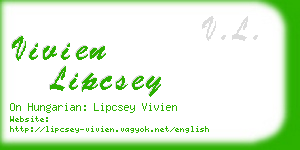 vivien lipcsey business card